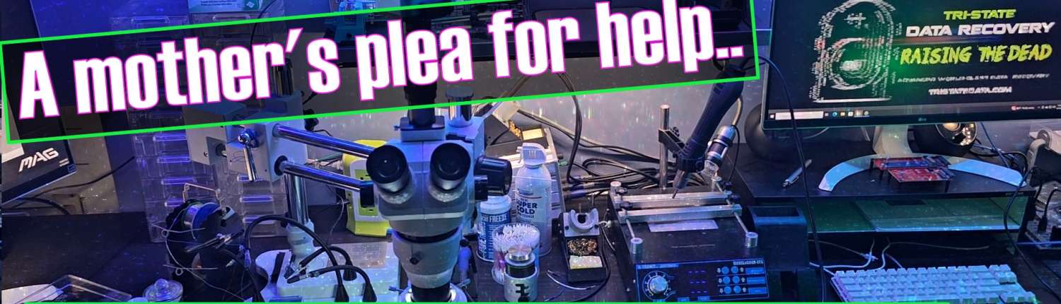 A mother's plea to find a local data recovery laboratory