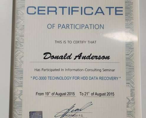 Don Anderson 2015 PC-3000 Advanced Hard Drive Training in Prague