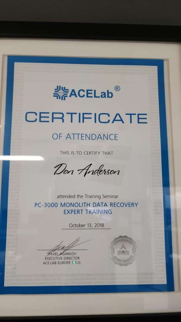 Don Anderson 2018 PC-3000 Monolith Expert Training in Prague