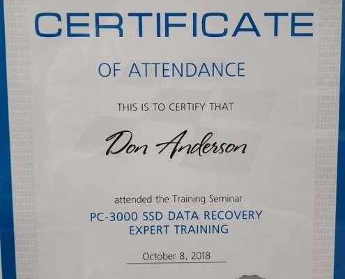 Don Anderson 2018 PC-3000 SSD Expert Training in Prague