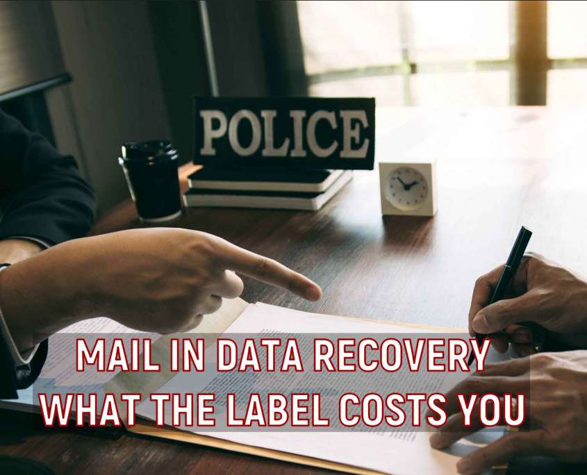 A Police report filed in 2024 over a hard drive shipped from Doylestown, PA for data recovery that was rerouted and arrived after delay no longer matching the description and unrecoverable